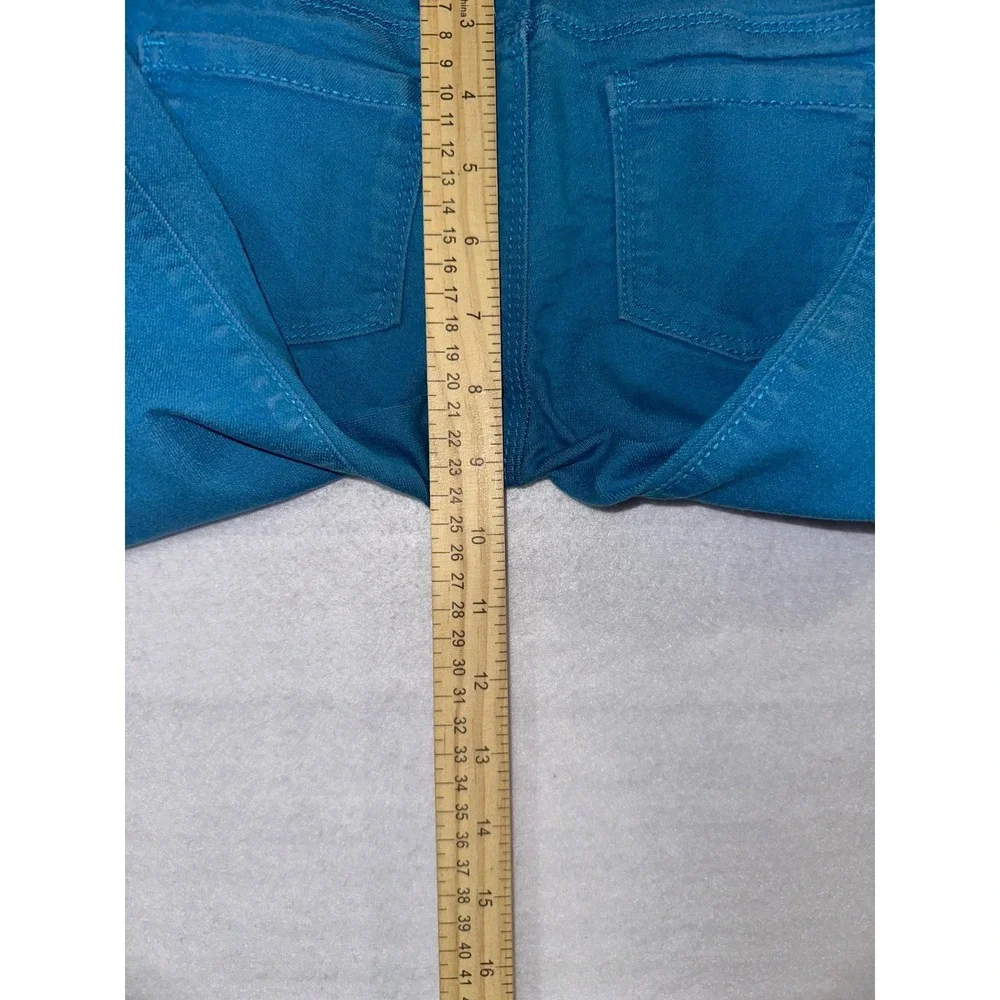 Old Navy Kids Sz 8 Blue Jeans Rockstar Jeggings‎ Adjustable Waist Stretch Teal